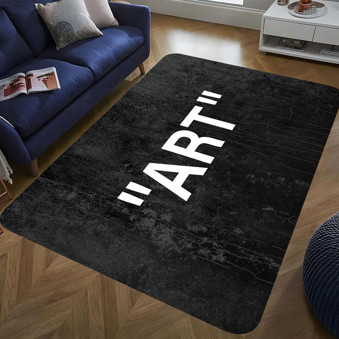 1Pc Black 100x160cm 39.37x62.99inch Floor Mat