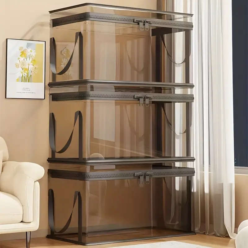 One Transparent Storage Bag With a 180° Flip-Top