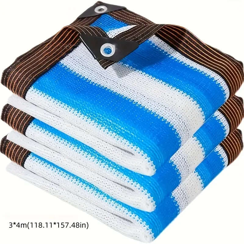 Blue And White Striped Outdoor Rectangular Awning 3×4m