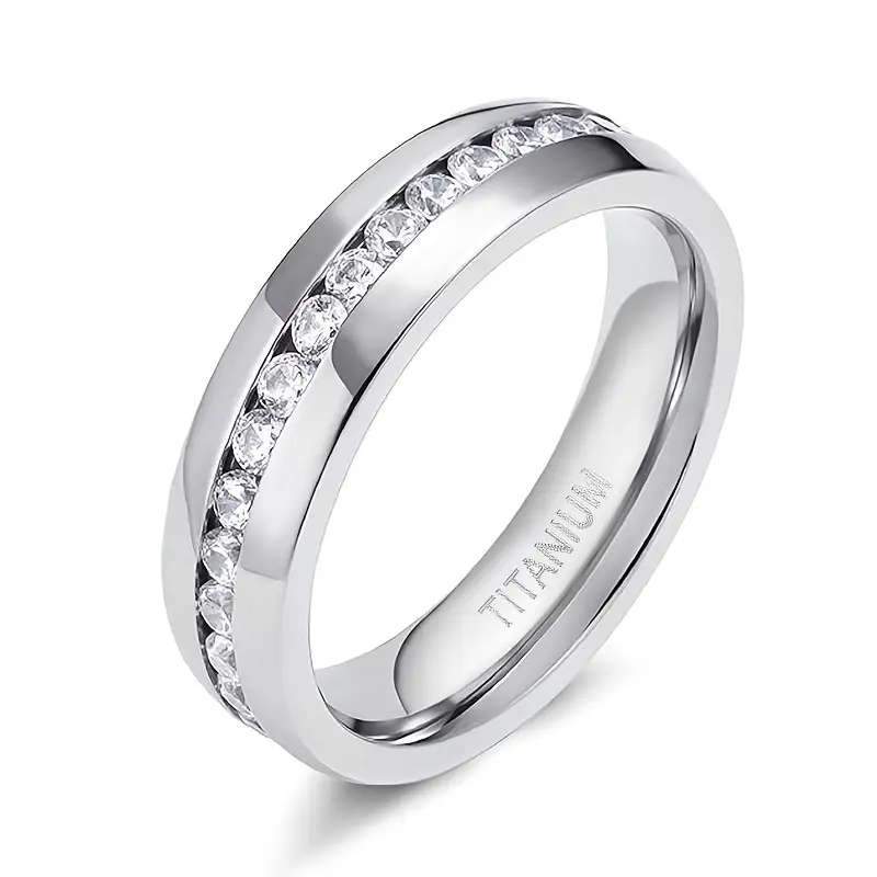 Titanium Ring for Men and Women, 6mm Band