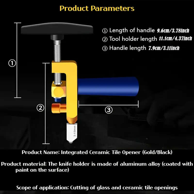 2-in-1 Diamond Tile Cutter Breaker Pliers Set  Includes Stainless Steel Blades Gaskets