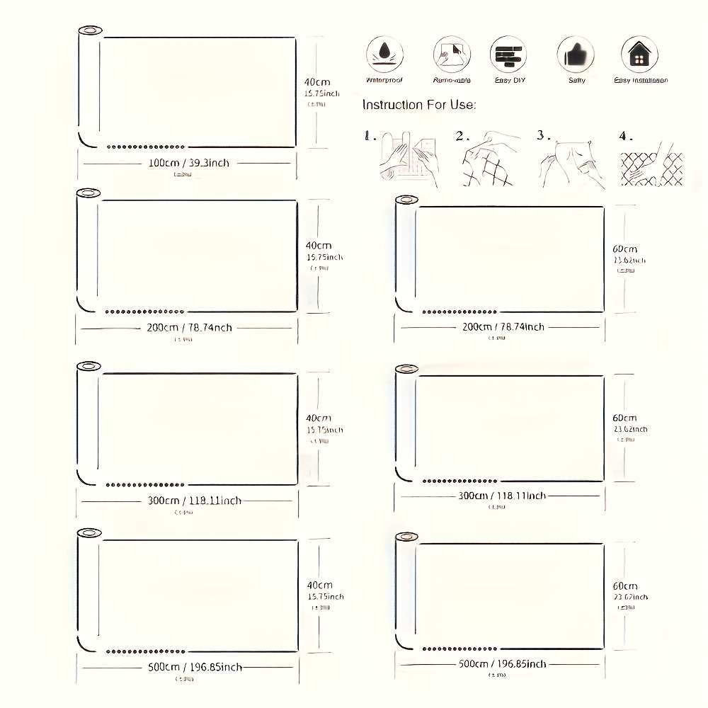 1PC Wall Stickers40x300cm 15.75inx118.11in