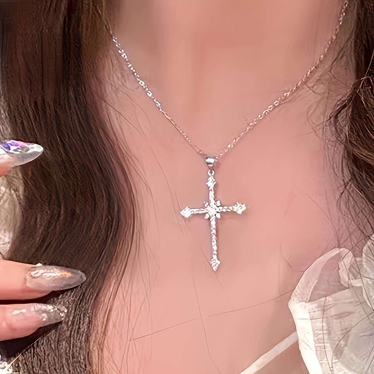 1 Piece Silvery Jesus Theme Pendant