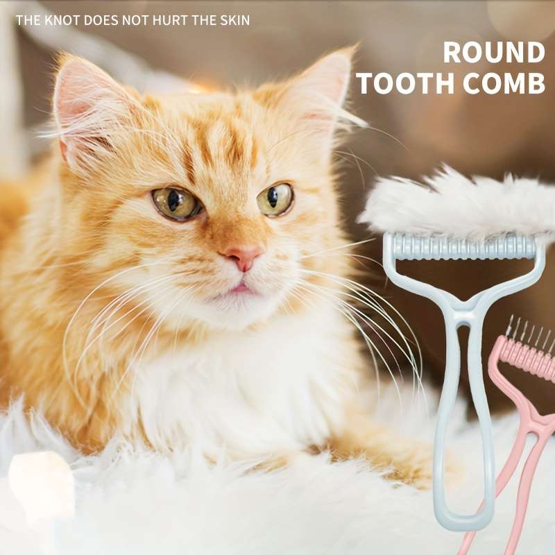 1pc Orange Size S 11Add6 Teeth Pet Comb