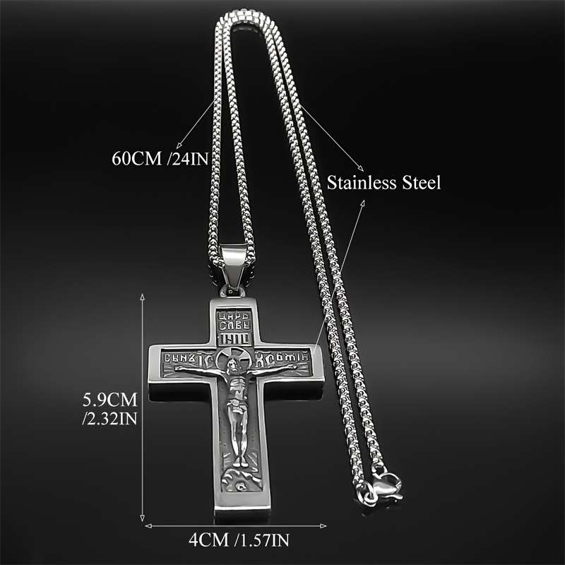 1 Piece Silvery Jesus Theme Pendant