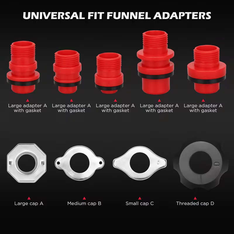 22pcs No-Spill Coolant Filling Funnel Kit And Siphon Hose Pump