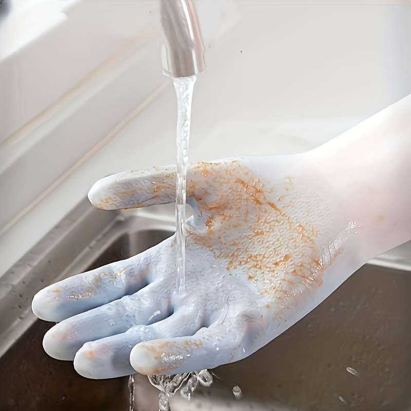 3 Pairs Mixed Color Size S Household Cleaning Gloves