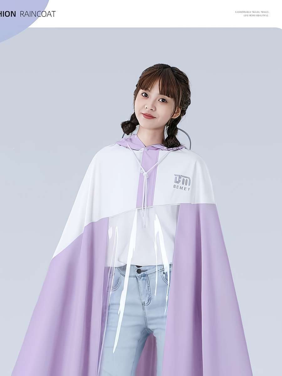Raincoat Purple And White Size Onesize