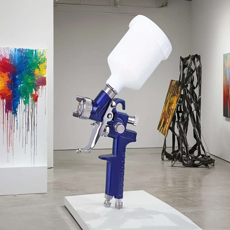 1pc H-2000 Professional Mini Spray Gun for Small Repairs 1.0 Nozzle 250ml Paint Pot Manual Operation