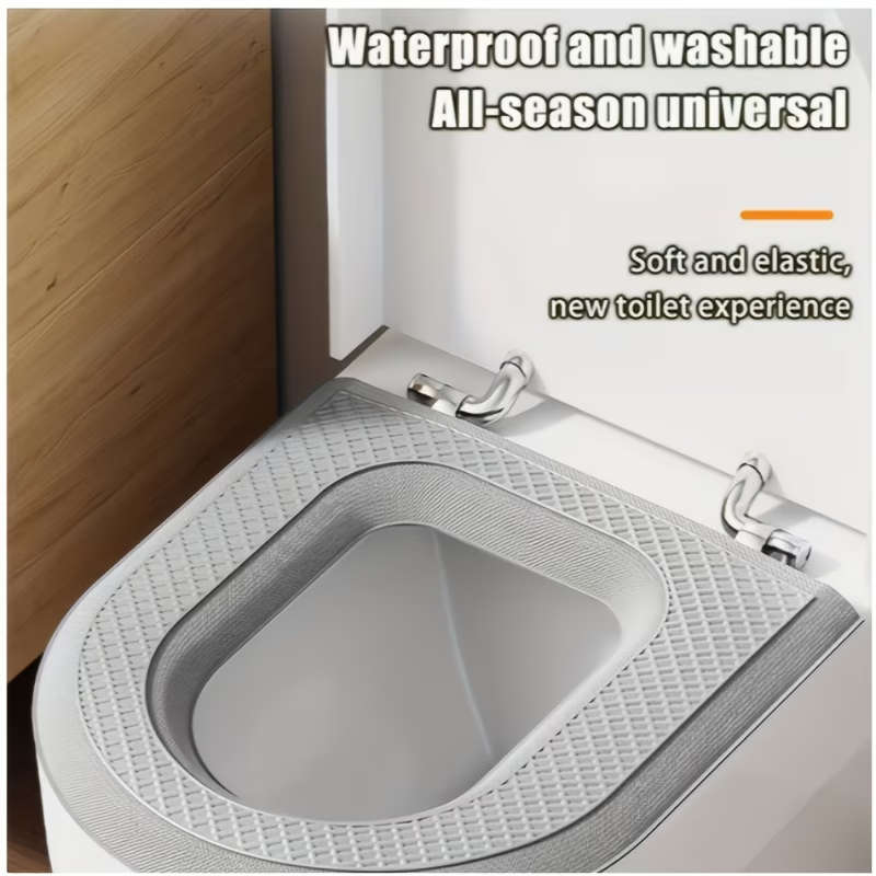 2PC Gray Toilet Seat Cover