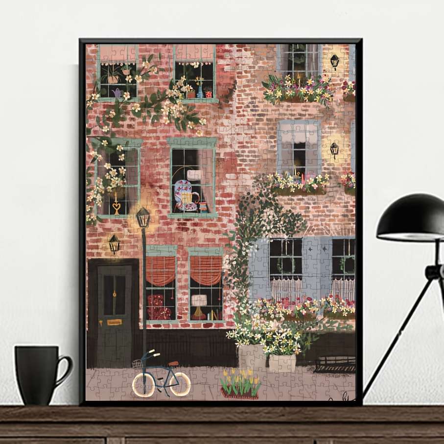 1000pcs Charming Street Scene Jigsaw Puzzle Vibrant Spring Colors Educational Th