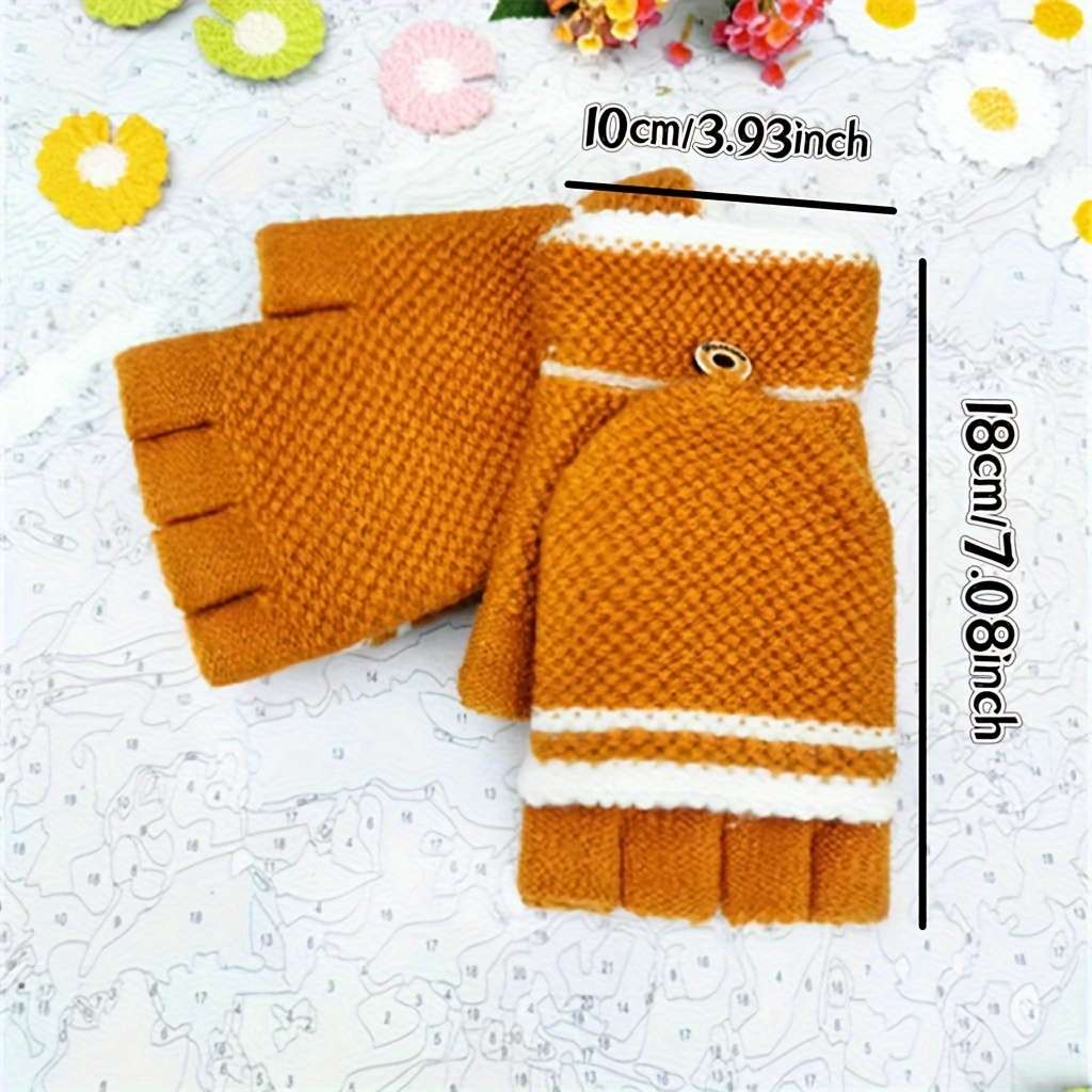 1 Pair Color A Warm Gloves