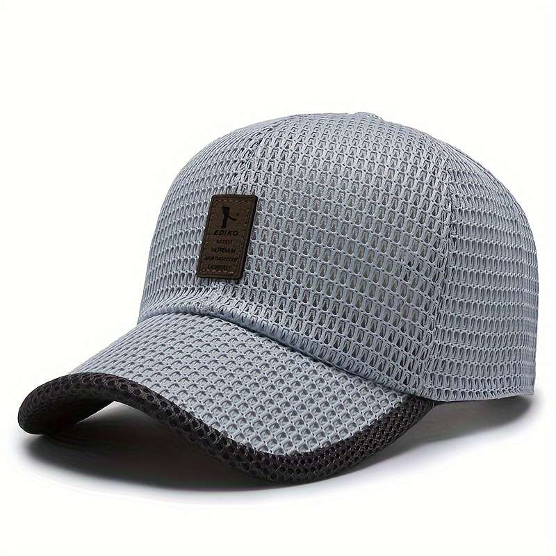 1pc Breathable Mesh EDIKO Breathable Mesh Baseball Cap Unisex Woven Textile Material 80% H