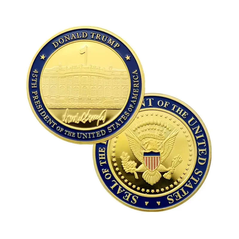 Trump White House Gold-Plated Replica Coin