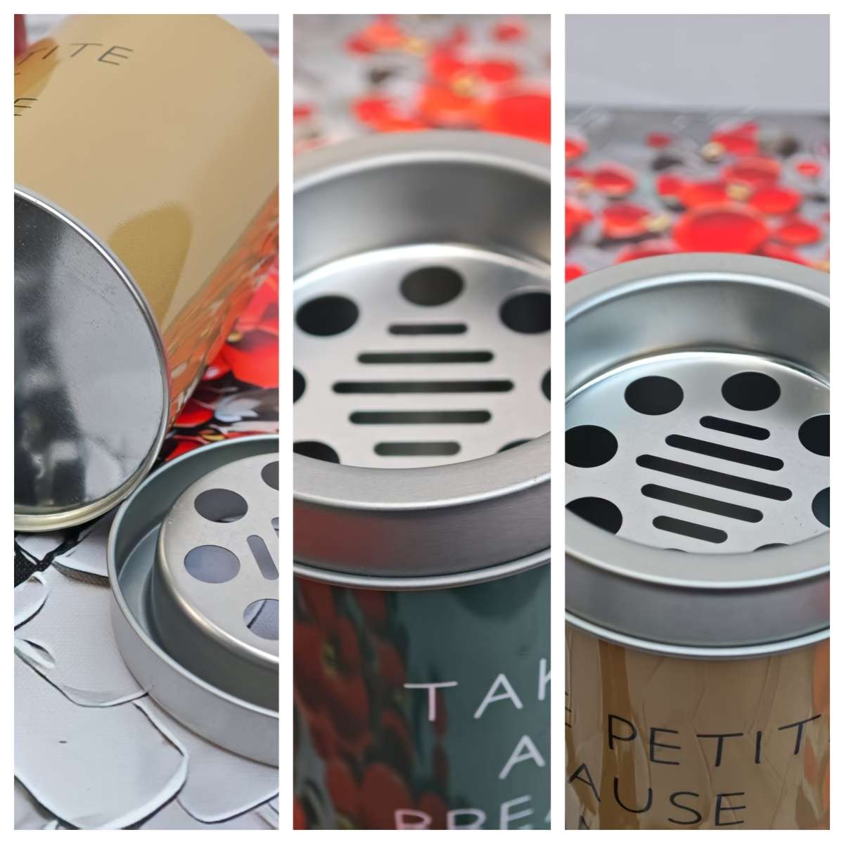 Chic Minimalist Portable Container with Lid "Take a Break Inspire or Relax" Design