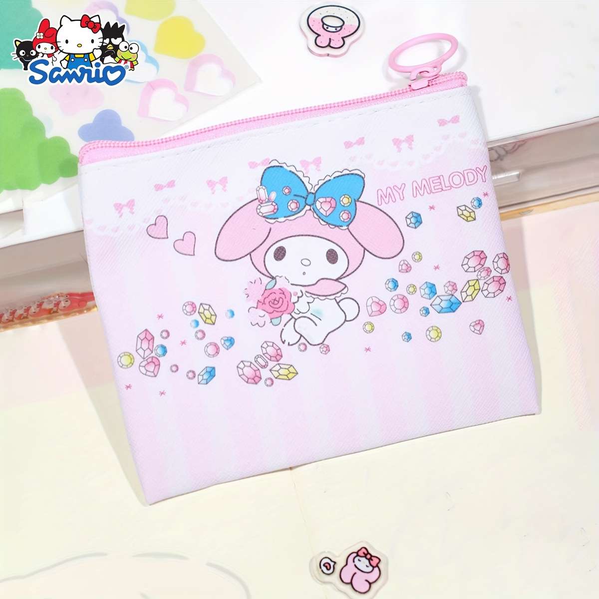 1pc Sanrio Hello Kitty Kuromi Melody Coin Purse Cute Coin Bag Women's Wallet Mini Bag