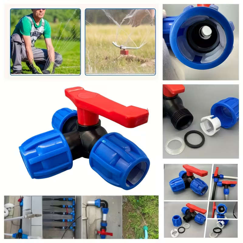 PE20 High Flow Quick Connect Three-Way Valve