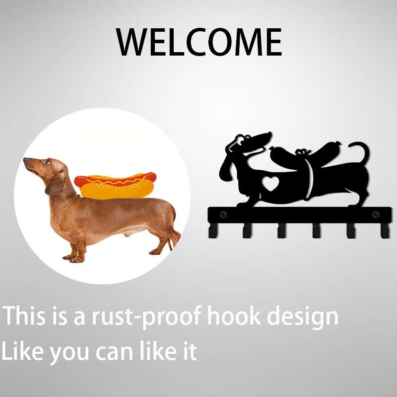 Funny Smart Puppy Metal Decorative Key Hook Keychain