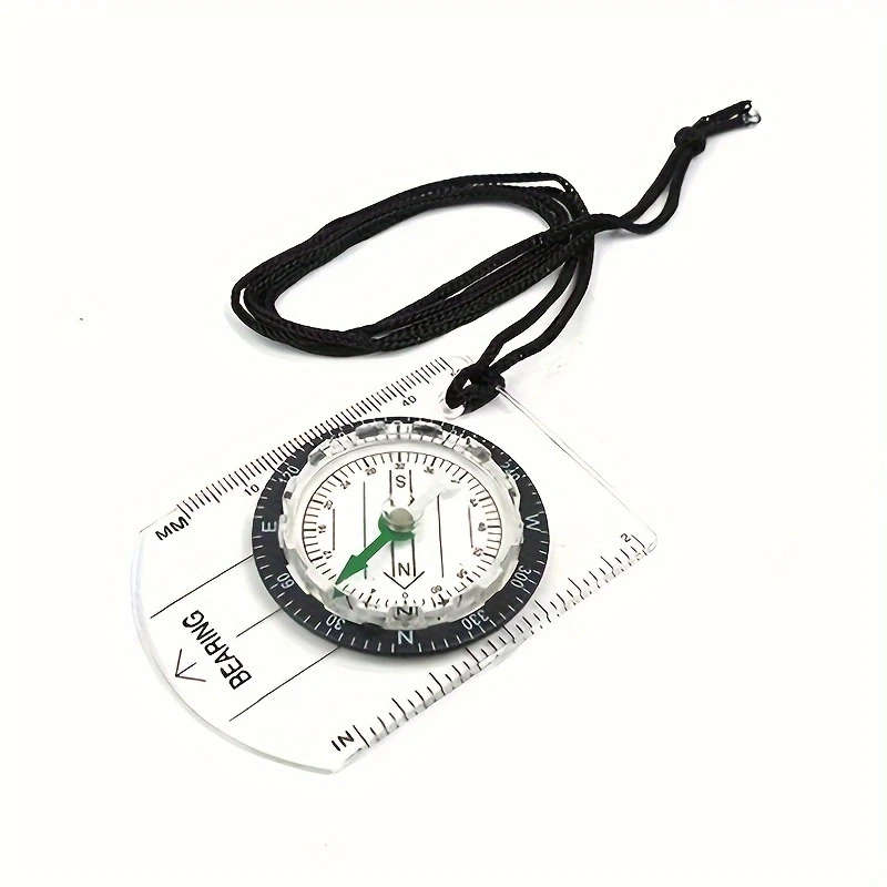Professional Multifunctional Compass With Scale Ruler Acrylic Material White Water Resistant Wit