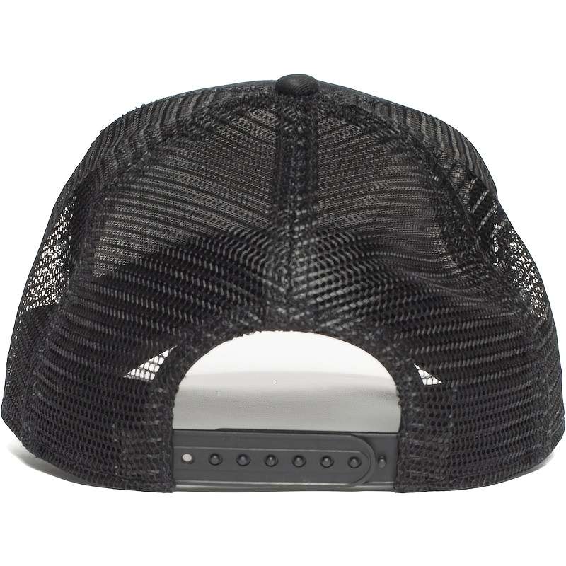 Stylish Cartoon Embroidered Baseball Cap with Sun Protection Mesh