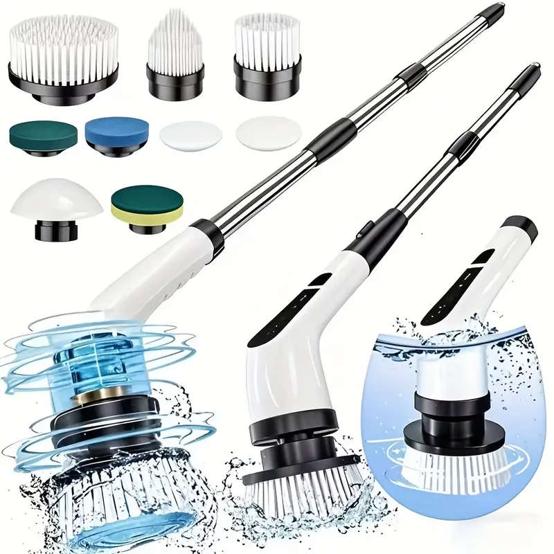 10-Piece Set With All Accessories 2025 Electric Spin Scrubber
