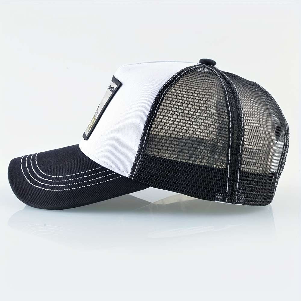 Unisex Adjustable Baseball Cap with Panda Bamboo Embroidery Breathable Mesh Back Olive G