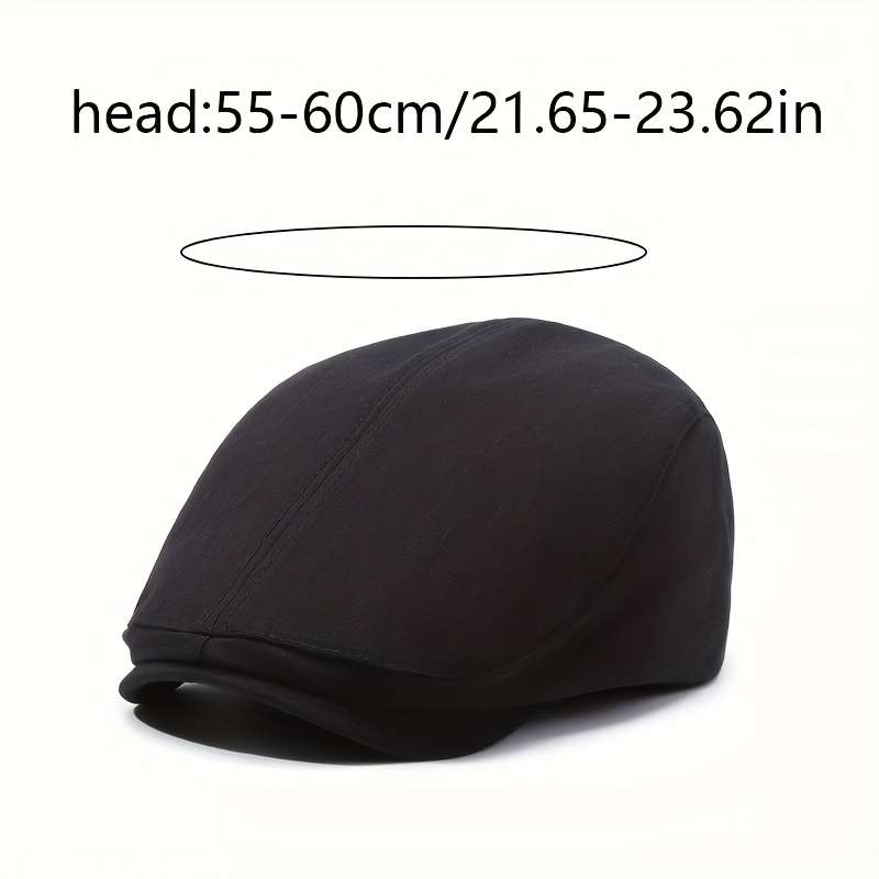 GULESWY Men's Retro British Style Beret Versatile Japanese-Inspired Simple Forward Peaked