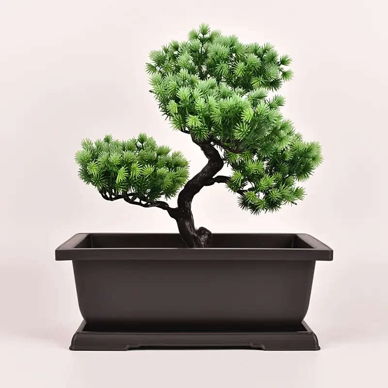 6-Piece Classic Rectangular Imitation Purple Clay Flower Pot Set