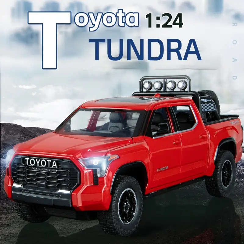 TOYOTA 1/24 Scale Zinc Alloy Metal Truck Die-Cast Model Toy with Pull-Back Action