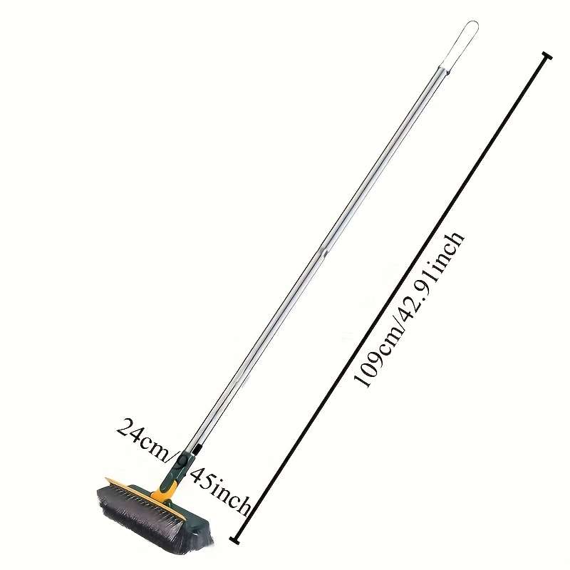 5-in-1 Multi-Purpose Cleaning Brush with Long Handle Clip V-Shaped Bristles for Hard-to-Rea