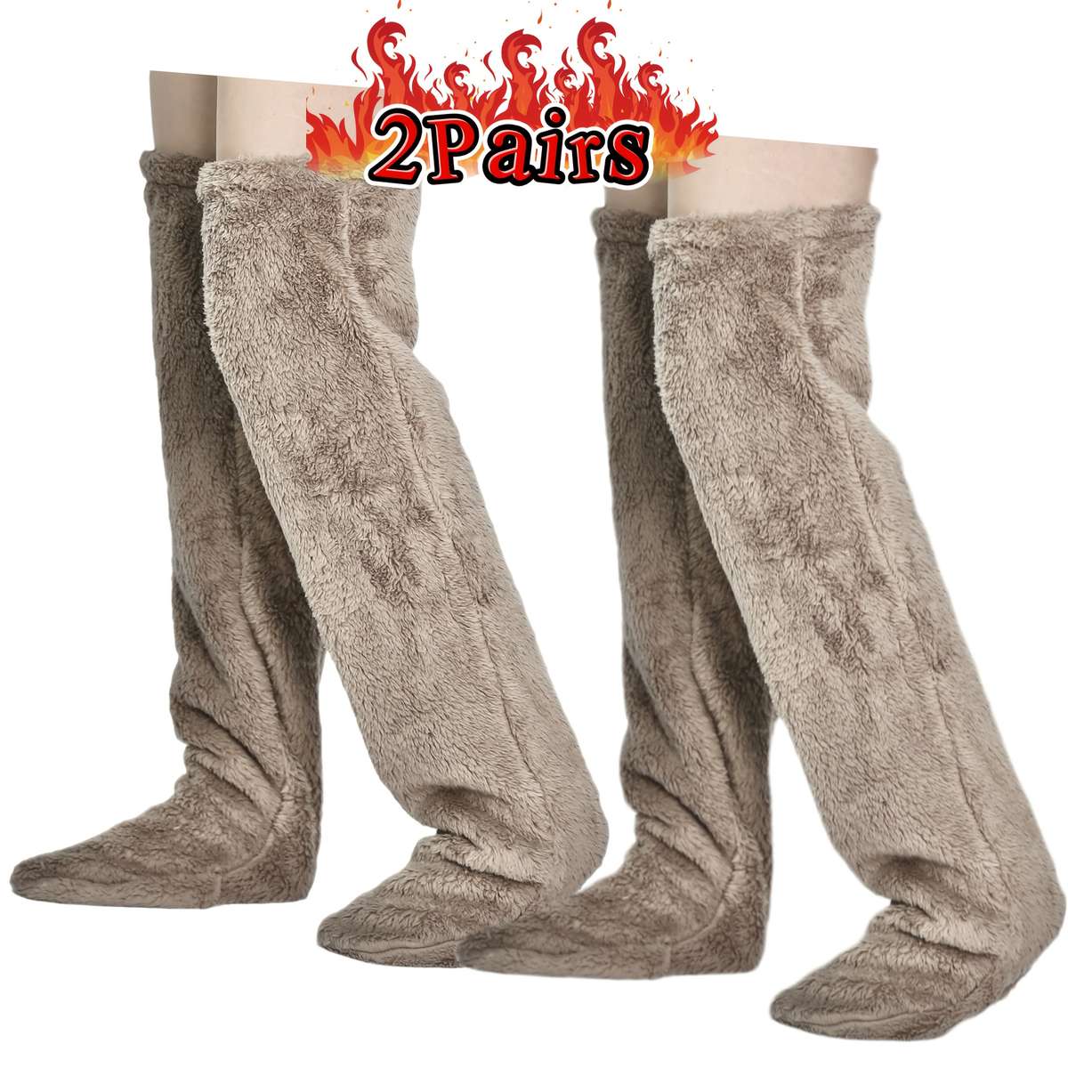 Sock Brown 2Pairs One Size