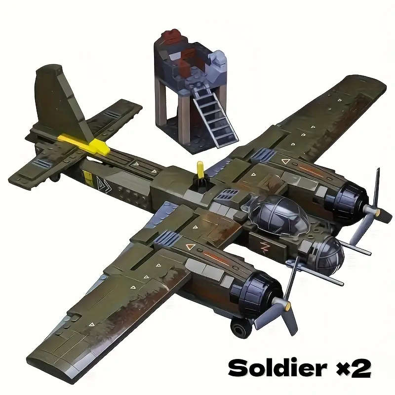 1000 Pieces Junkers JU-88 Bomber Fighter Aircraft Model Building Block Set