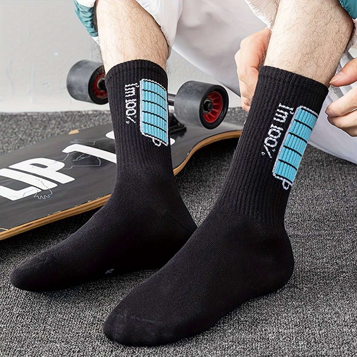 4 Pairs One Size High Elastic Socks