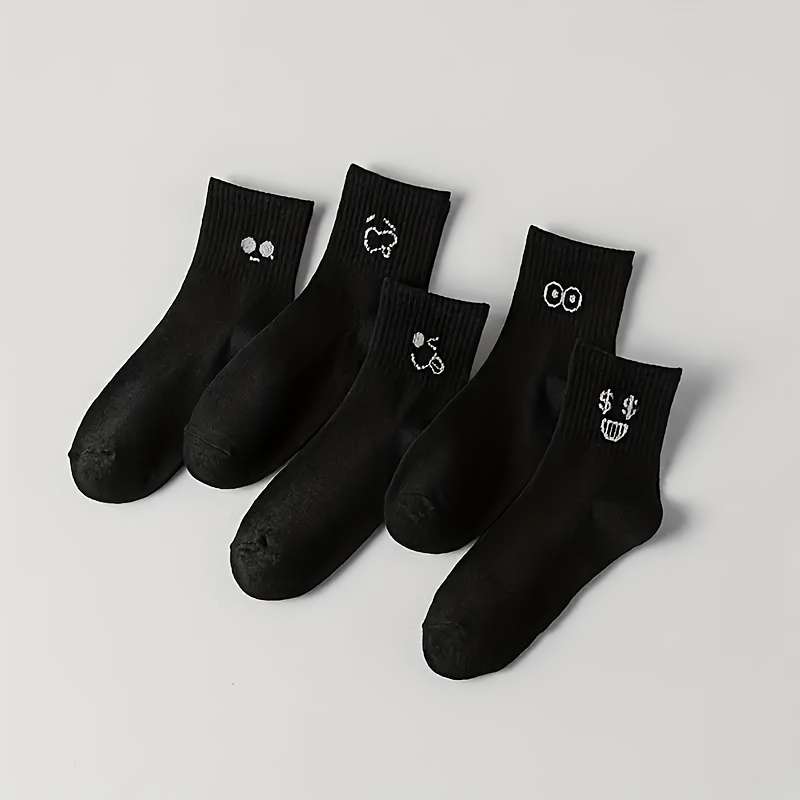 5 Pairs One Size High Elastic Socks