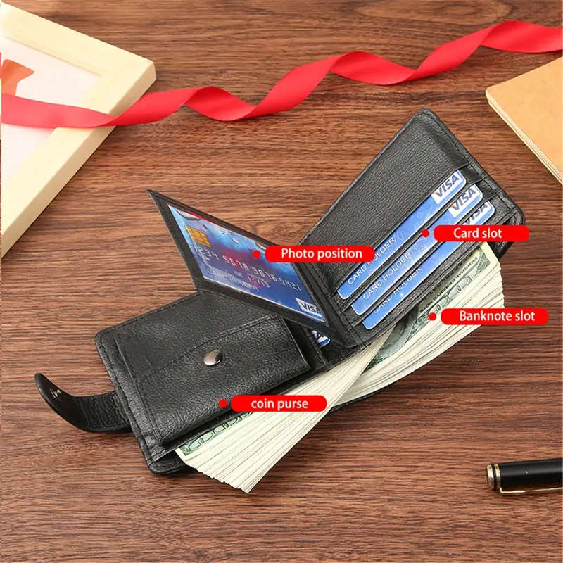 5pcs Men's Fashion Gift Set Stylish Glasses Wallet Watch Necklace Greeting Card Perfect Birthday Pre