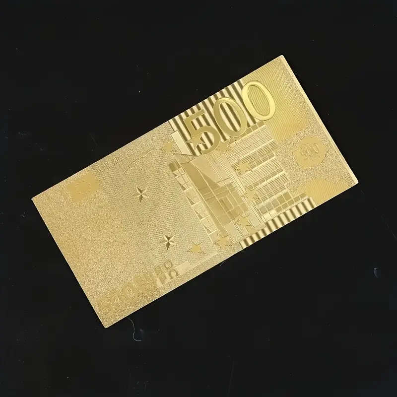 7 Piece Gold Euro Banknote Replica Set - Double-Sided