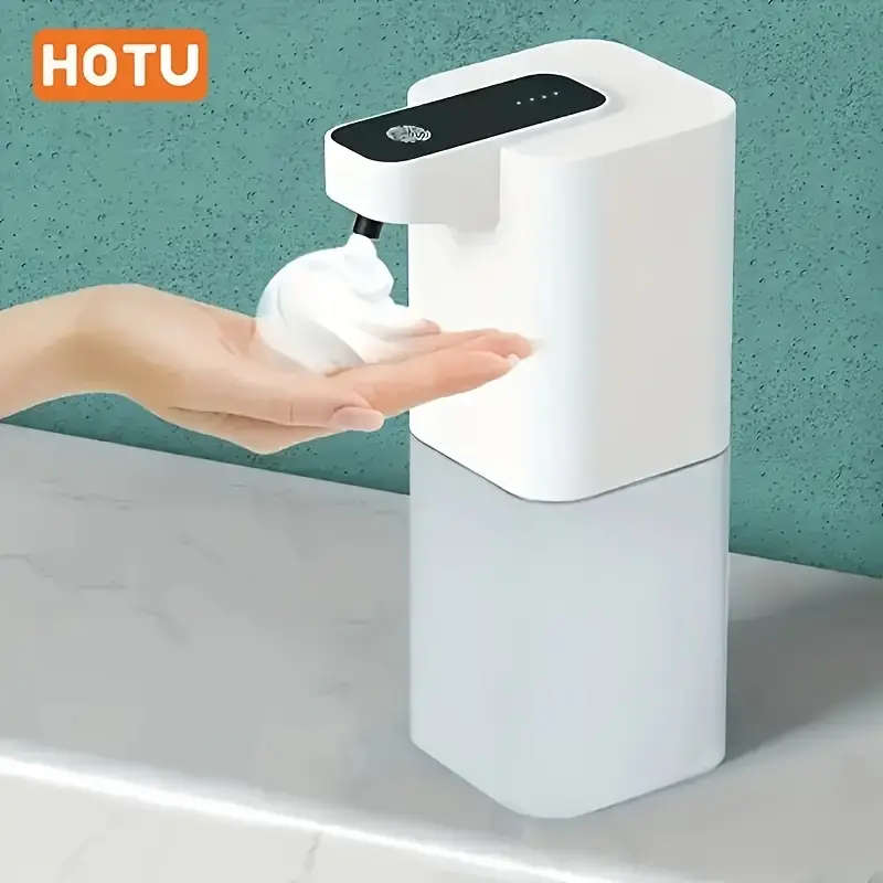 1pc Automatic Foam Hand Soap Dispenser Wall-Mounted No-Contact Infrared Sensor USB Rechargeable