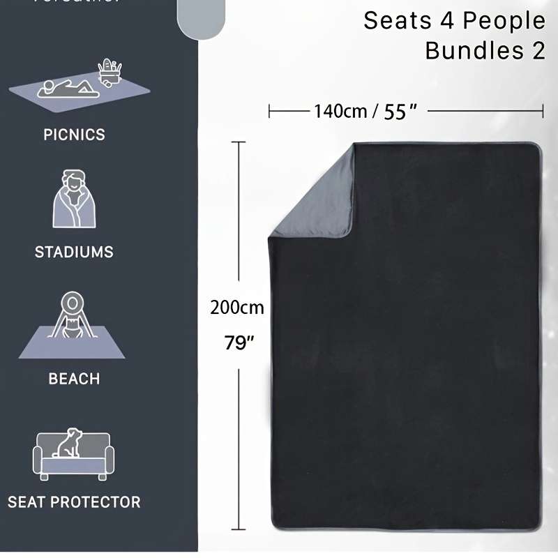 1ps Blanket Color Black