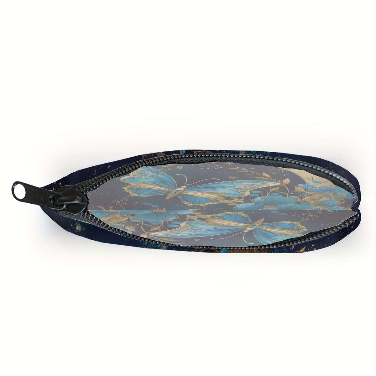 Elegant Butterfly Floral Print Compact Purse