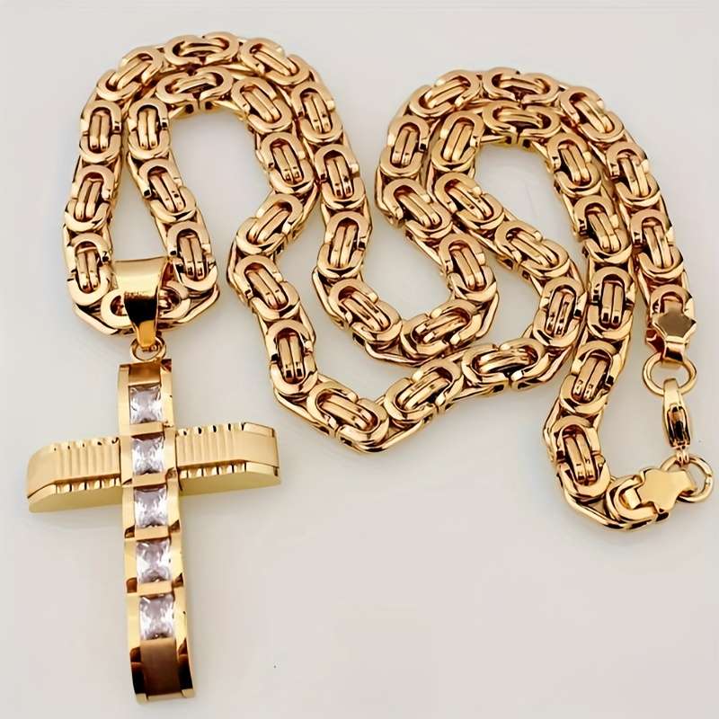 1 Piece Golden Jesus Theme Pendant