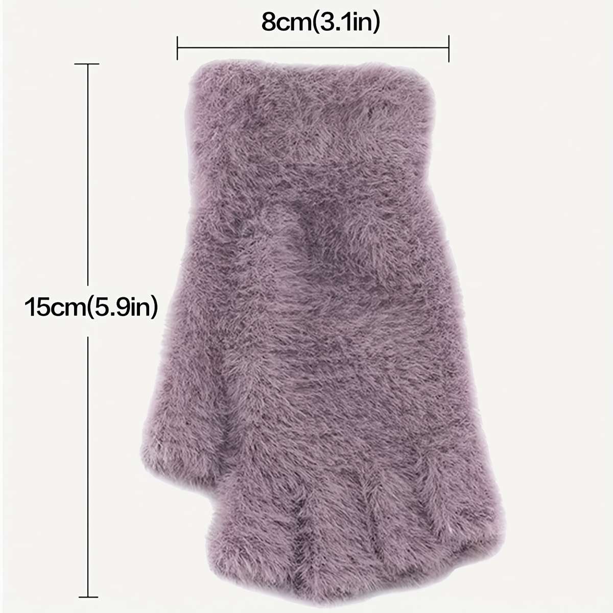 1 Pair Black Khaki One Size Warm Gloves