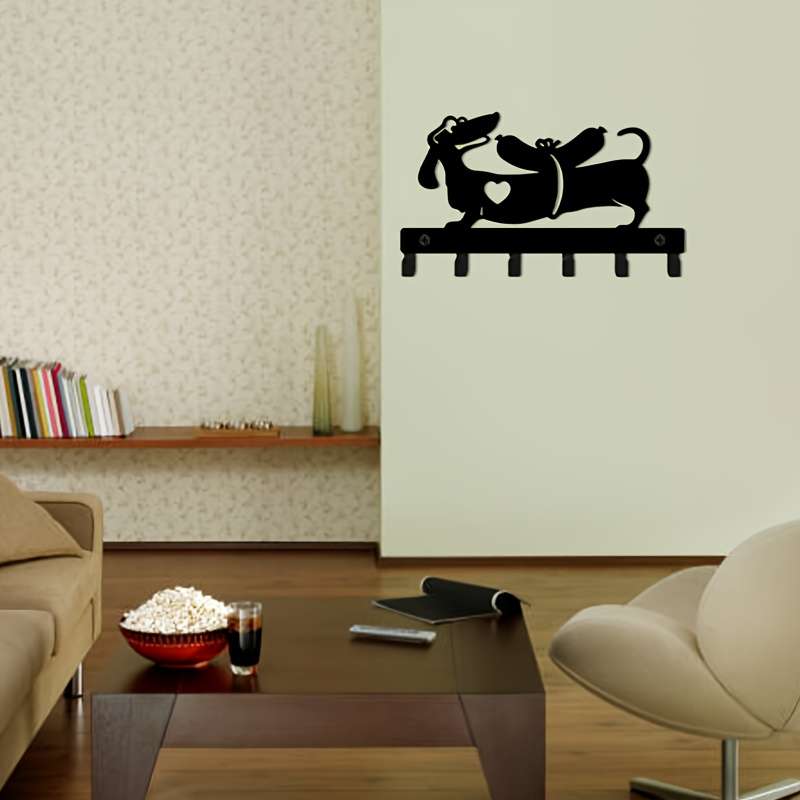 Funny Smart Puppy Metal Decorative Key Hook Keychain