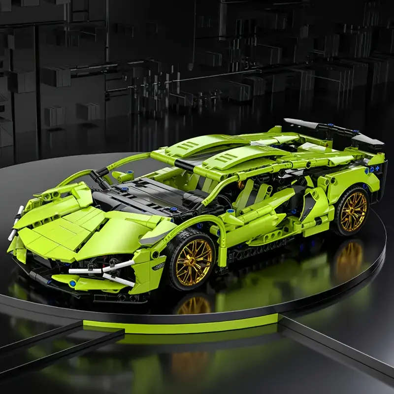 3920 Piece Sports Car Assembly Set, Complex ABS Model