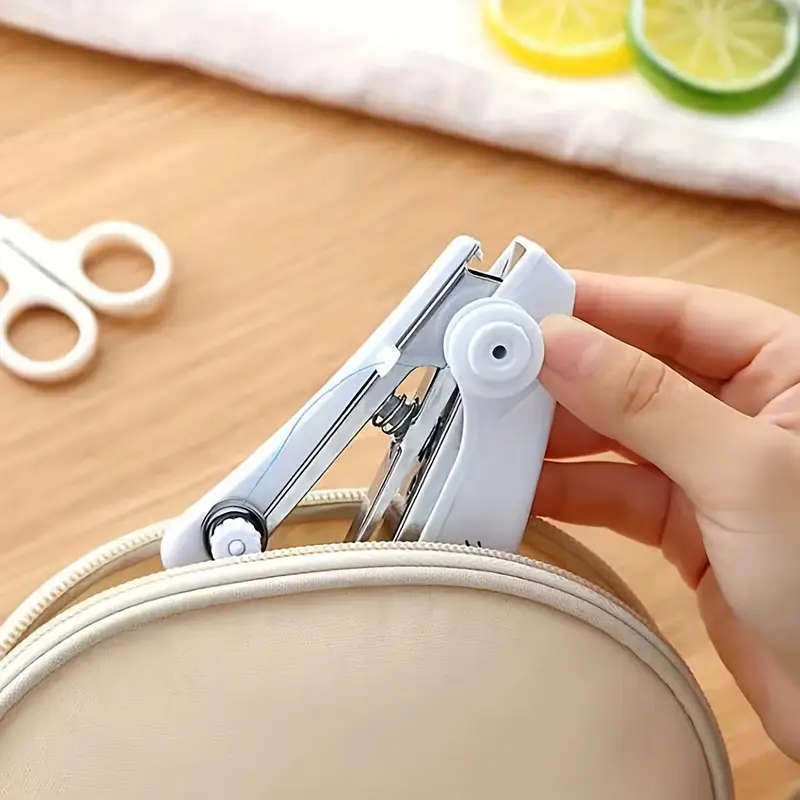 1pc Portable Small Hand Sewing Machine Home Multifunctional Simple Hand Pocket Handheld Micro Sewing