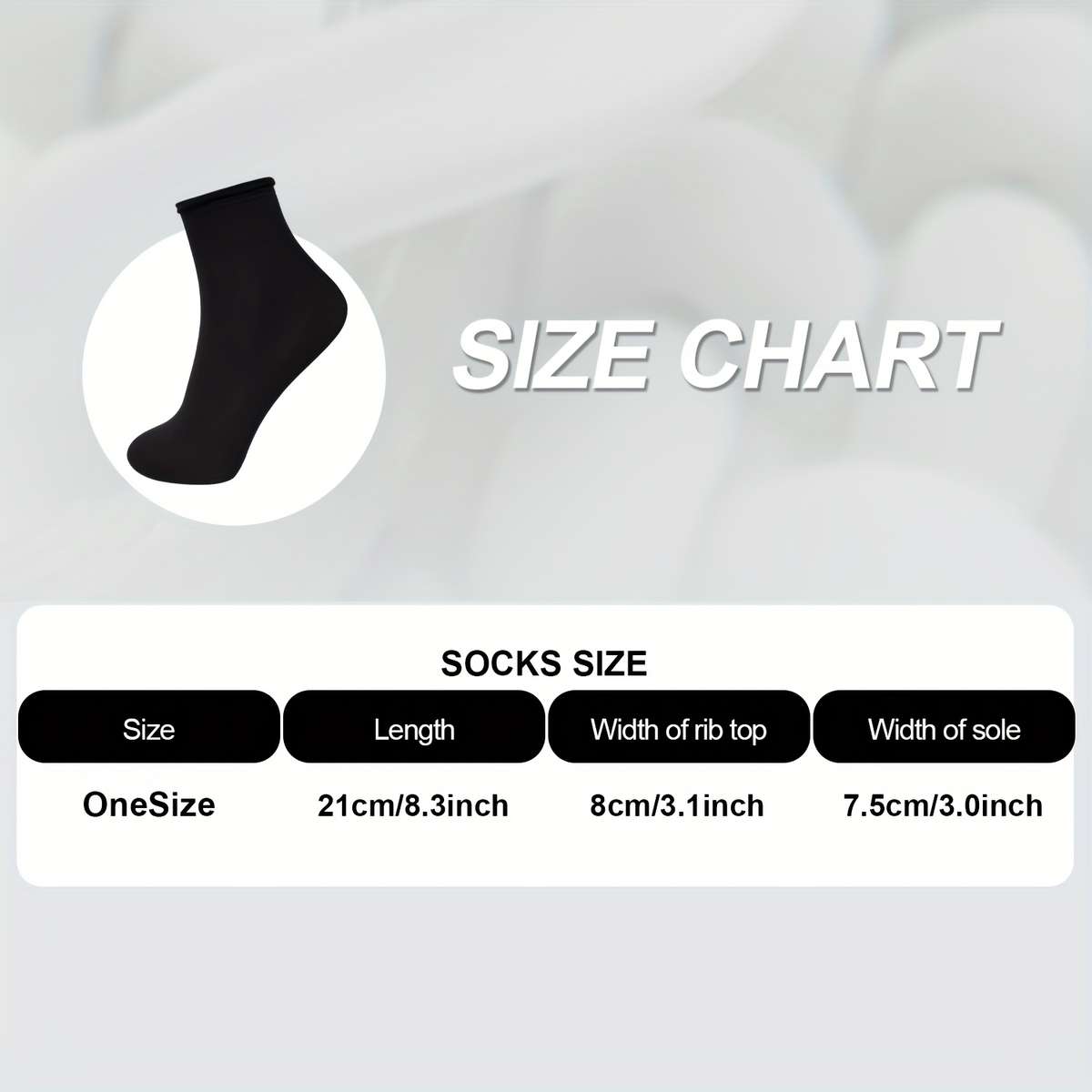 Sock 8 Black One Size