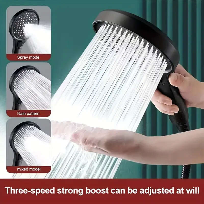 High-Pressure Handheld Shower Head with 5 Spray Modes