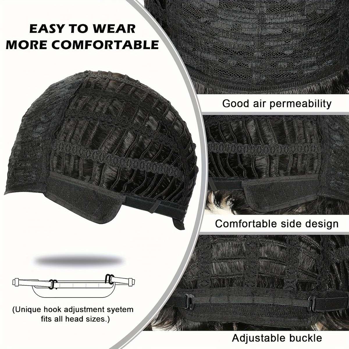 Black A 15.24cm Fashion Design Wig