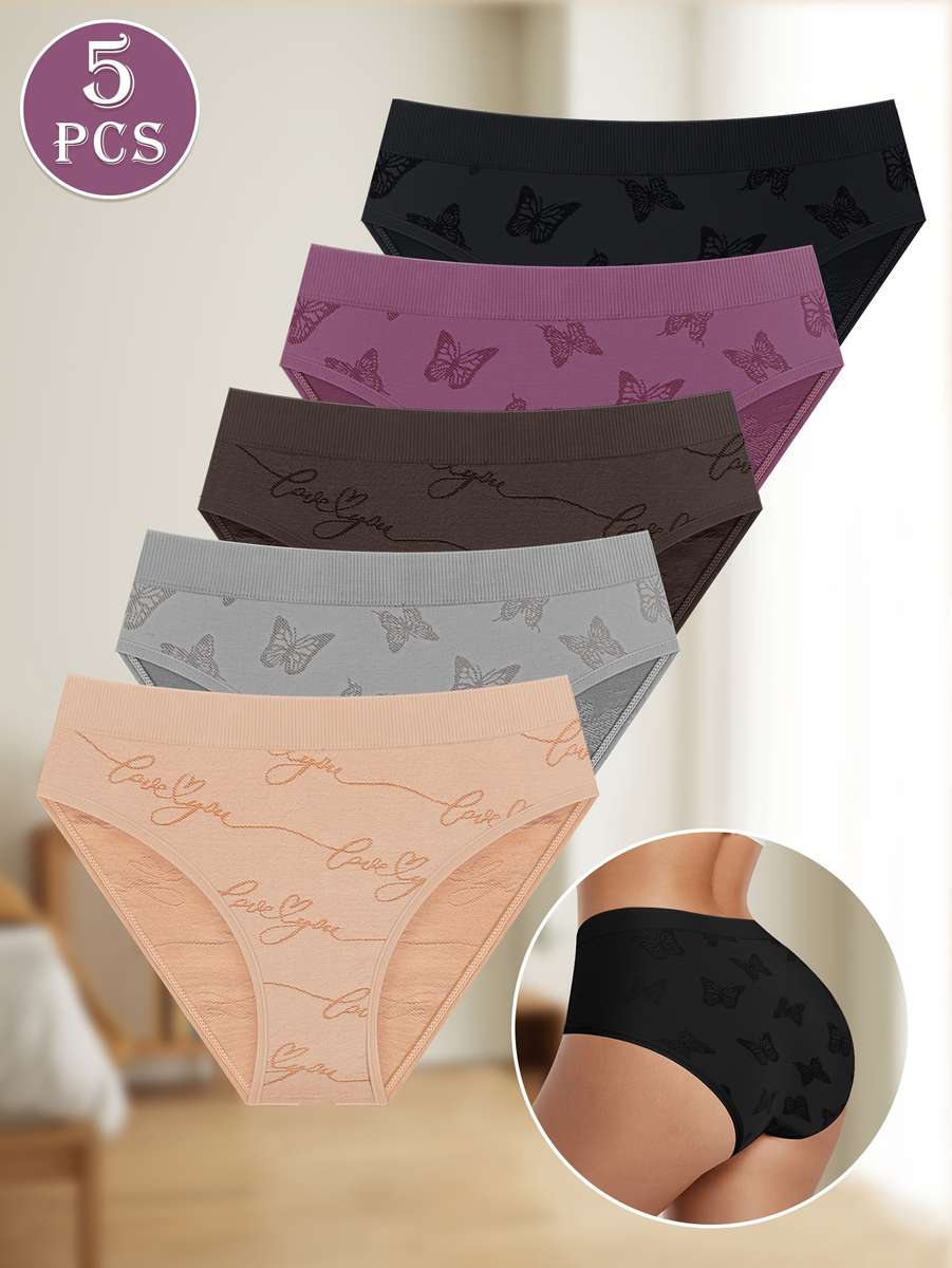 5pc Womens Underwear Color Mixed Colors Sizel