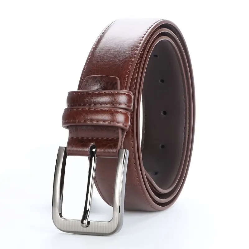 Men's Leather Belt With Metal Buckle