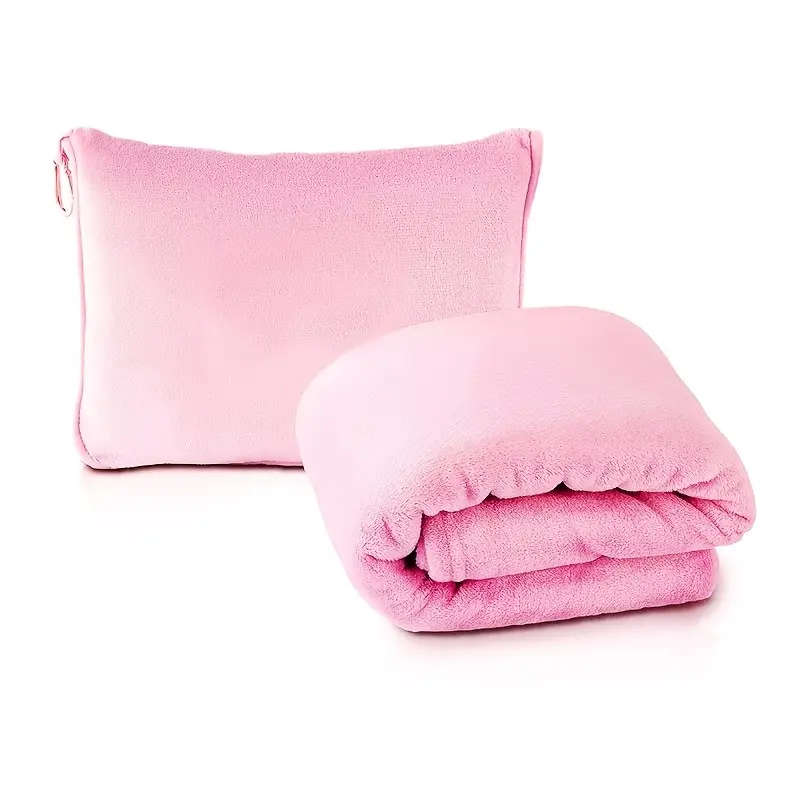 Travel Blanket And Pillow 2-In-1 Airplane Blanket
